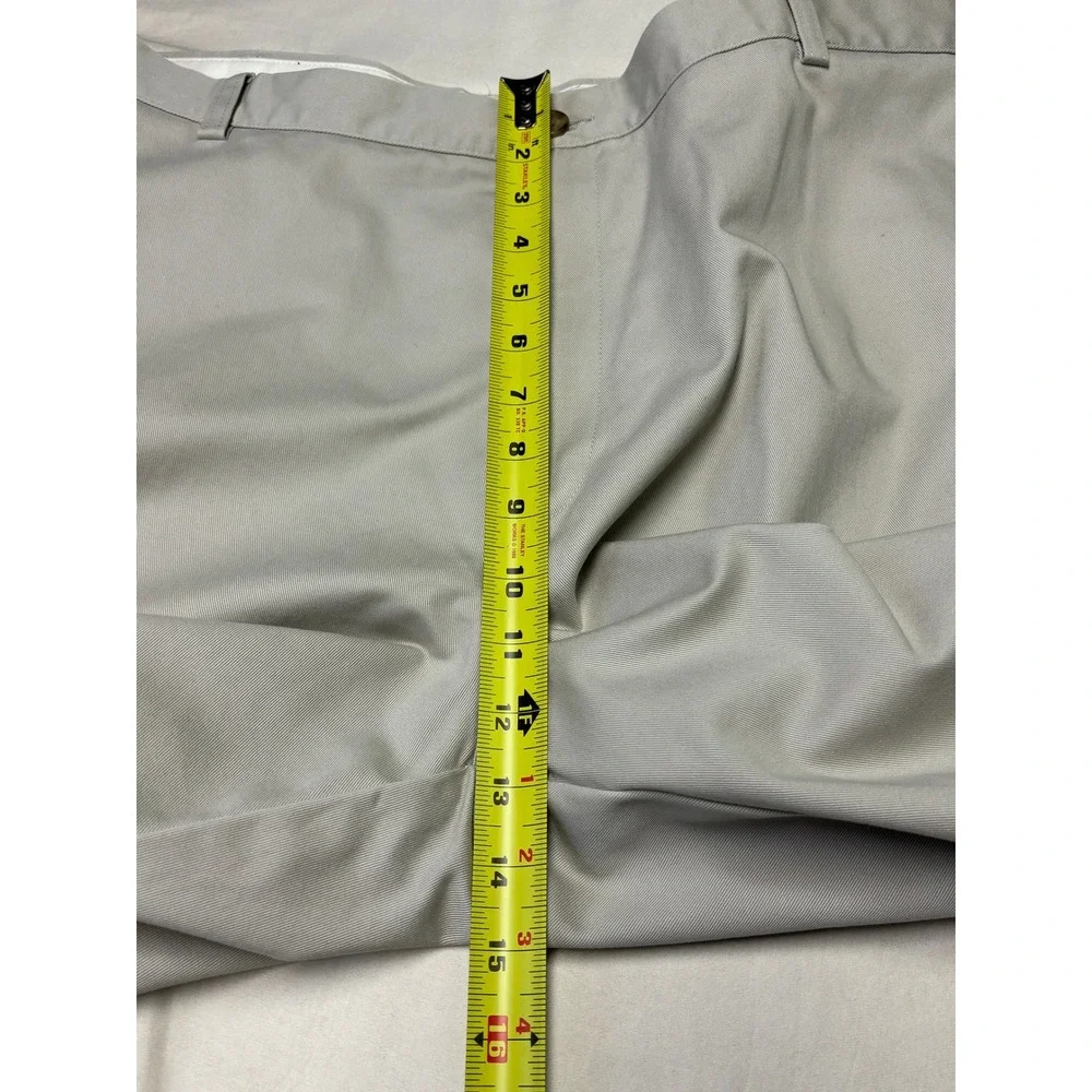 LL Bean Classic Fit Chino Pants Mens 44x28 Stone Khaki Cotton Twill‎ 212330